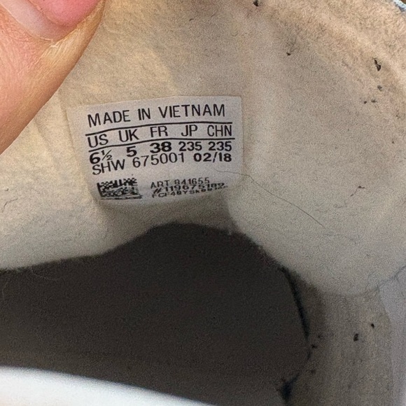 Adidas Gazelle Clear Grey Crackle Cloud Off White Shoes Sneakers womens 6.5 - Picture 9 of 10